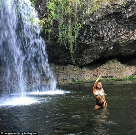 Imogen Anthony Splashes Around In Seashell Bikini Underneath Killen Falls Daily Mail Online