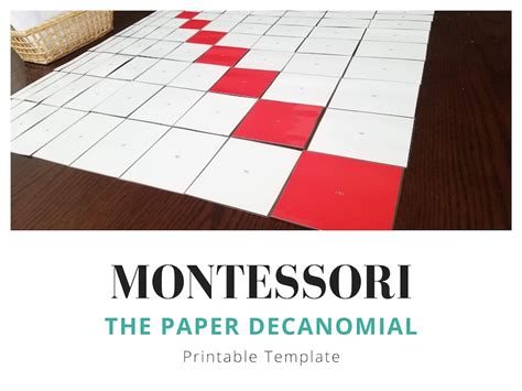 Montessori The Paper Decanomial Square Printable Template Etsy