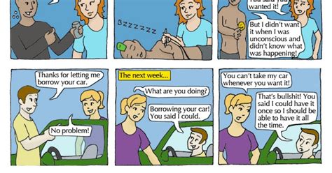 Alli Kirkham S Consent Comics For Everyday Feminism Highlight How Crazy These Excuses For Not