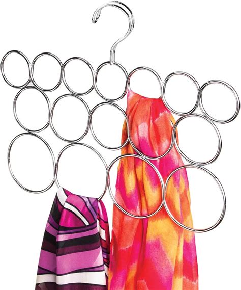 Mdesign Scarf Holder 16 Loop Shawl And Scarf Organiser Wardrobe