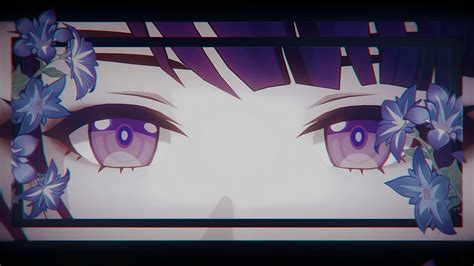 Wallpaper Genshin Impact Raiden Shogun Genshin Impact Anime Girls Purple Hair Purple Eyes