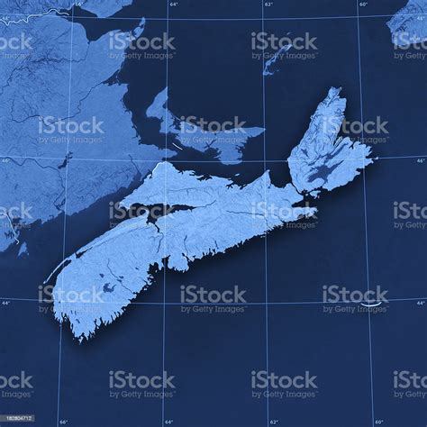 Nova Scotia Topographic Map Stock Photo Download Image Now Map