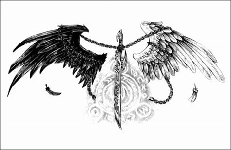 Angel And Demon Wing Tattoos Dn4ph Awesome Demon Angel