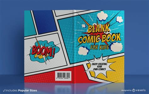 Kids Comic Book Cover Design Vector Download