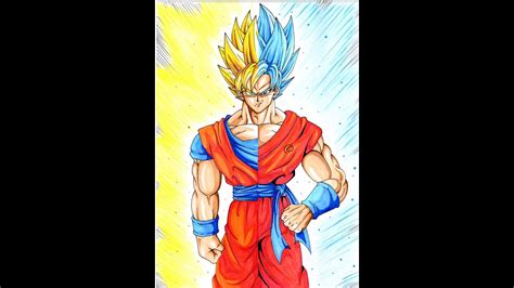 According to dragon ball z: Drawing Goku Super Saiyan / Super Saiyan Blue - YouTube