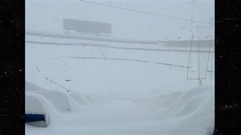 Bills Highmark Stadium Covered In Several Feet Of Snow As Storm Pounds