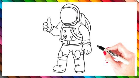 How To Draw An Astronaut Step By Step Astronaut Drawing Easy Super