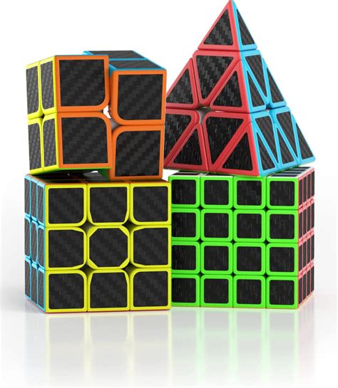 Roxenda Speed Cube Set Cubos De Velocidad De 2x2 3x3 4x4 Pirámide Cube