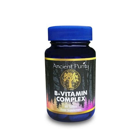 Vitamin b aids energy levels, metabolism, brain functions, and much more. B Vitamins Complex - 60 Tablets (Food Based) | Ancient Purity