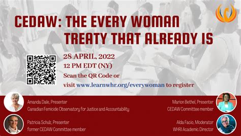 Webinar Cedaw The Every Woman Treaty That Already Is Women S Human Rights Education Institute