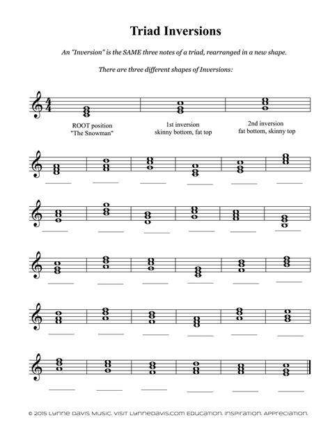 Inversions Worksheet Music Theory Worksheets Teaching Music