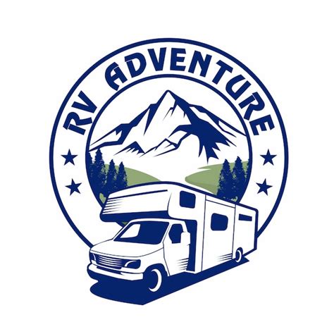 Rv Van Adventure Van Vacation Holiday Logo Rv Logo In 2021 Caravan