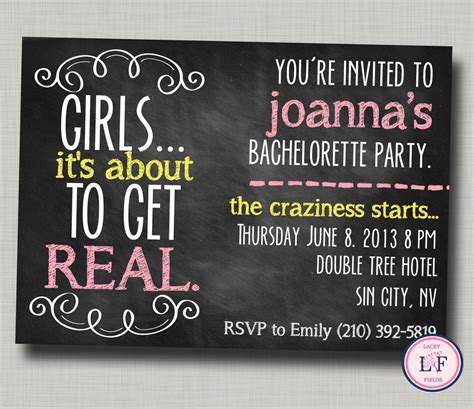 Bachelorette Party Invitation Printable Invitation Design Blog