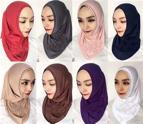 Women Cotton Head Scarf Muslim Hijab Soft Long Shawl Islamic Arab Head Wrap Scarves Cover