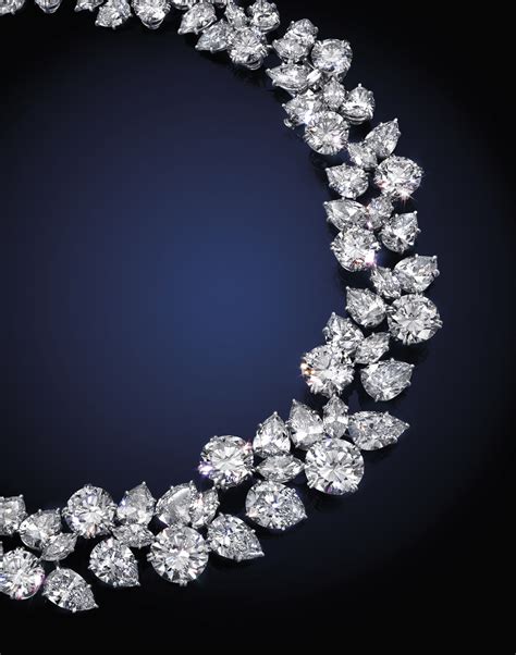 An Exquisite Diamond Cluster Wreath Necklace By Harry Winston