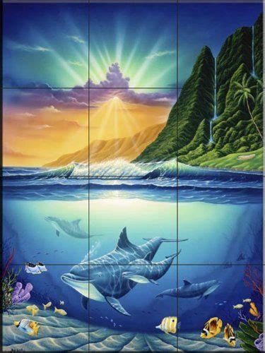 Ceramic Tile Mural Tropical Dream By Jeff Wilkie Kitchen