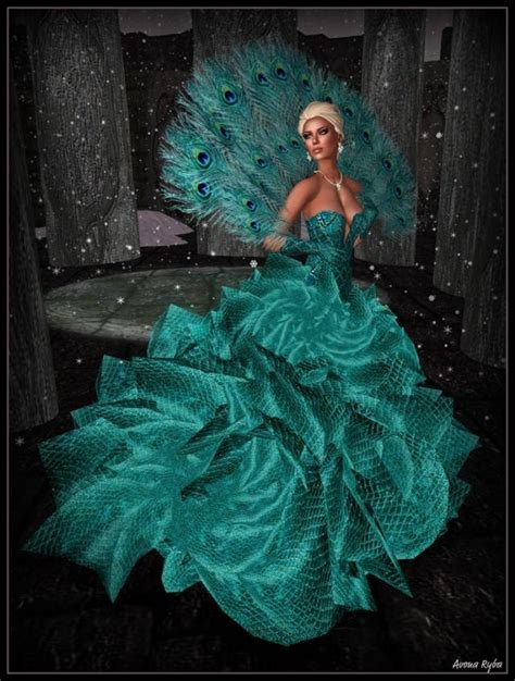 Teal Wedding • • Teal Peacock Gown 2068260 Weddbook