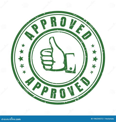 Approve Stamp Icon In Flat Style Accept Check Mark Vector Illustration