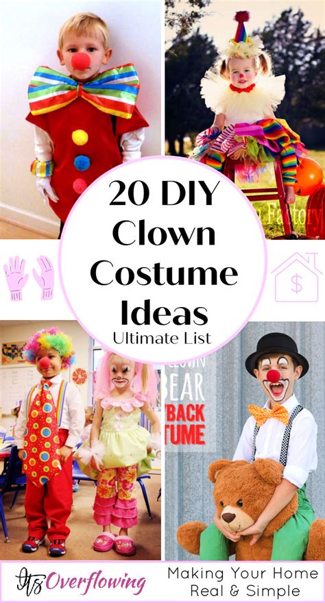 20 Unique Diy Clown Costume Ideas Its Overflowing