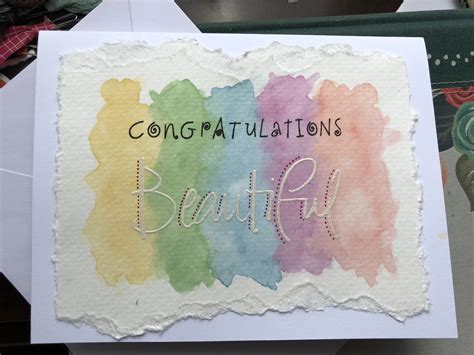 Congratulations For Her In Watercolors Diy