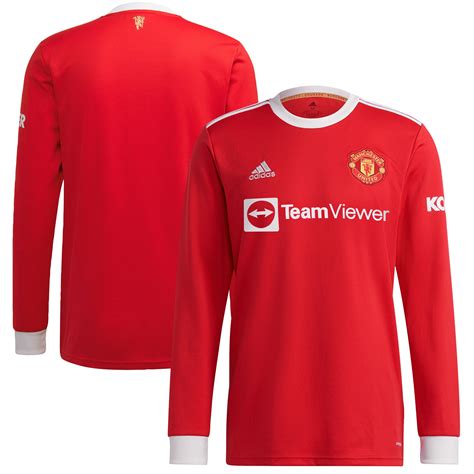 Manchester United Home Shirt 2021 22 Long Sleeve