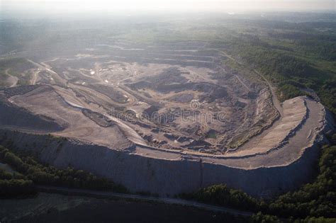 Aerial View Of A Sandstone Quarry Stock Photo Image Of Earthworks
