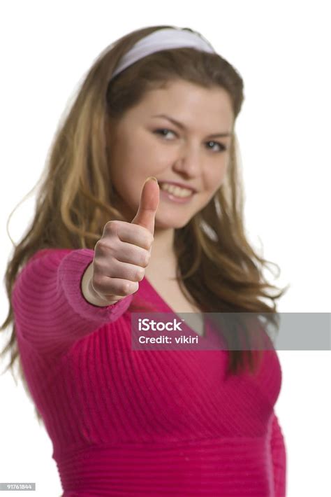 Girl Showing Thumbs Up Stock Photo Download Image Now Adult Adults