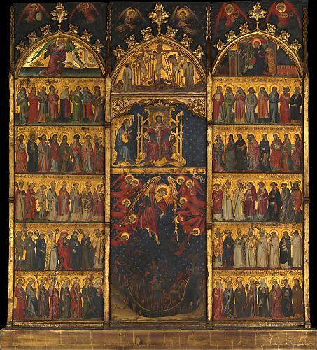 Spanish Painter Virgin And Child Enthroned With Saints Catherine And