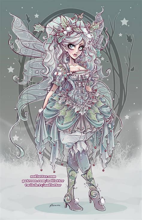 Winter Fairy By Noflutter On Deviantart Fairy Drawings