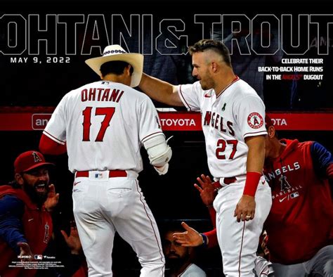 Shohei Ohtani And Mike Trout Los Angeles Angels Of Anaheim 8 X 10