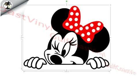 Cute Peeking Minnie Mouse For Kitchenaid Mixers Winking Minniw Mouse