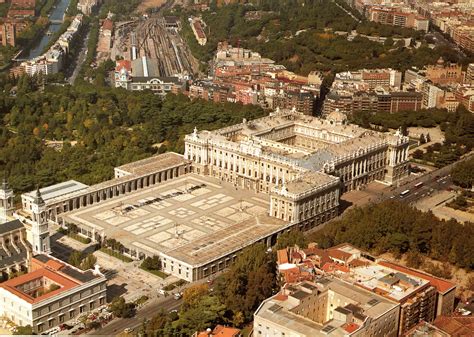 The Royal Palace In Madrid From The Air Madrid Spain Madrid Royal
