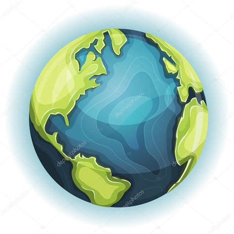 Planète Terre Dessin Animé — Image Vectorielle 76802457