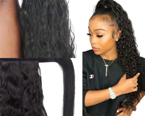 18 Inch Ponytail Hair Extensions With A 100 Unprocessed Natural Hair