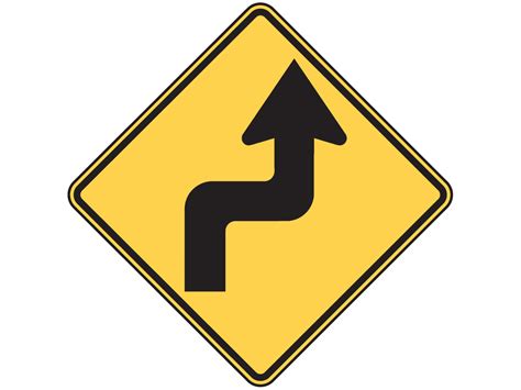 Dmv One Way Sign Right And Left Turns Coming W1 3r