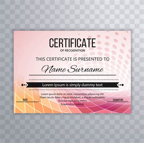 Modern Certificate Template Colorful Background 257605 Vector Art At
