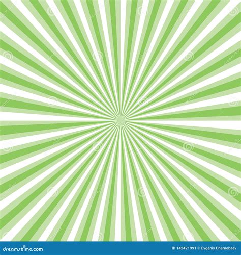 Green Stripes Sunrays Background Sunrays Green Color Vector Eps10