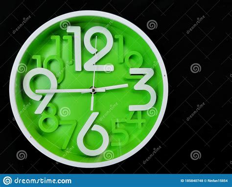 Clock On Black Background The Time Is 245 Am Or Pm Two Oand X27clock