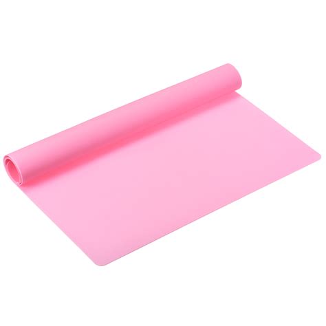 Uxcell Silicone Counter Mat Heat Resistant Mat 232x155inch Pink