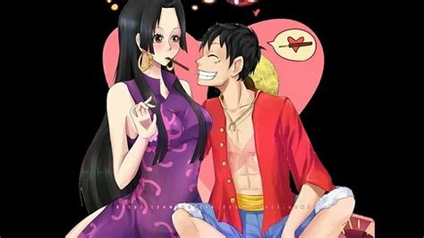 Hình ảnh Siêu đáng Yêu Hình ảnh Luffy Và Boa Hancock Từ Anime One Piece