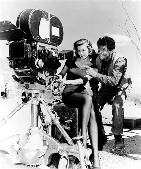 Angie Dickinson And Dean Martin Looking Comfortable Together On The Set