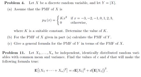 Solved Let X Be A Discrete Random Variable And Let Y X Chegg
