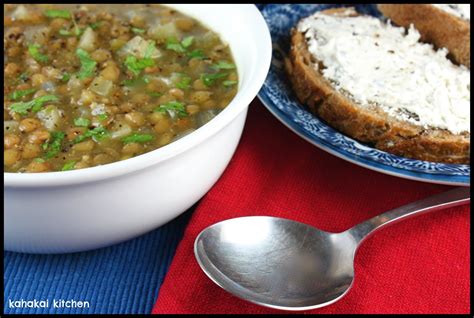 Kahakai Kitchen Wonderful Lentil Soup For Cook The Books Home