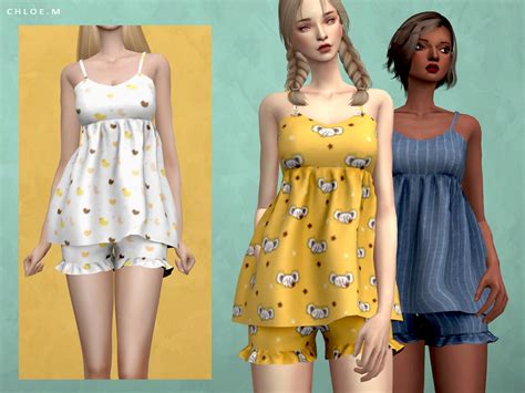Chloemmms Chloem Cute Pajama 02 Sims 4 Dresses Sims 4 Mods Clothes