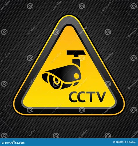 Cctv Triangle Symbol Stock Vector Illustration Of Caution