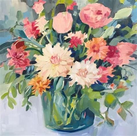 Daily Paintworks Original Fine Art Online Auctions Flower Painting