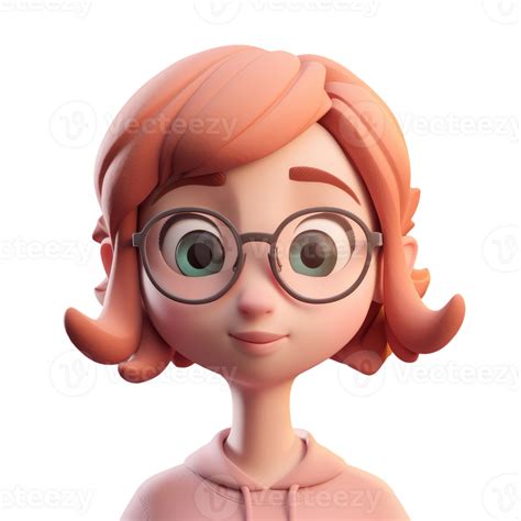 3d Icon Avatar Woman Illustration Of Smiling Happy Girl Cartoon Close Up Portrait People Of