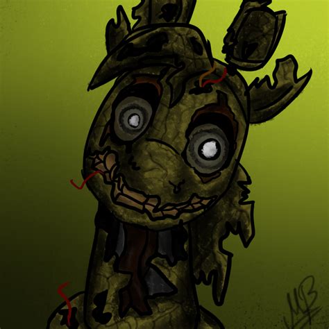 Springtrap is a tattered, formerly yellow springlock animatronic rabbit with olive green tints, notably on his stomach and ear insides. Springtrap | Ponify | Know Your Meme