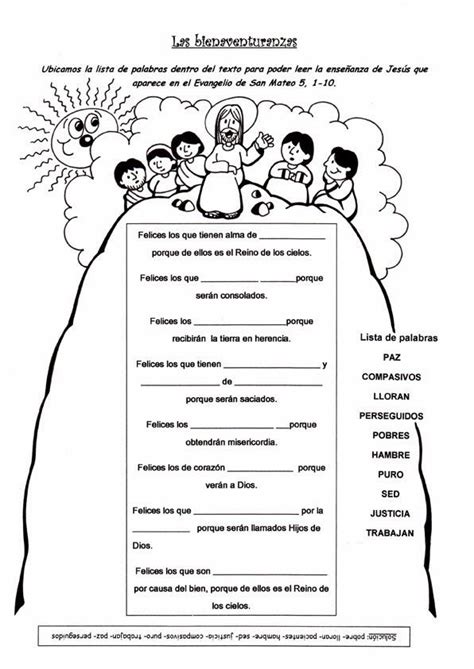 Los niños buscan el dinamismo, son activos y los momentos de pasividad prolongada les molestan. El Rincón de las Melli: JUEGO: Las Bienaventuranzas | Catequesis | Bienaventuranzas, Catecismo y ...