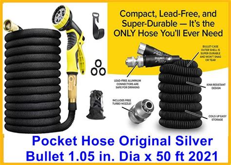 Pocket Hose Original Silver Bullet 105 In Dia X 50 Ft 2021